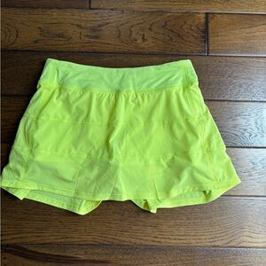 Lululemon Pace Revival Mid-Rise Skort Size:8 Color: Bright Yellow